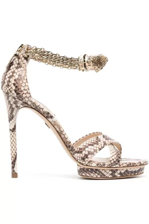 Roberto Cavalli Women Shoes - Snake-print sandals
