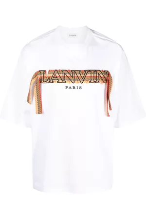 Lanvin Men Short Sleeve - Braided ribbon embroidered T-shirt