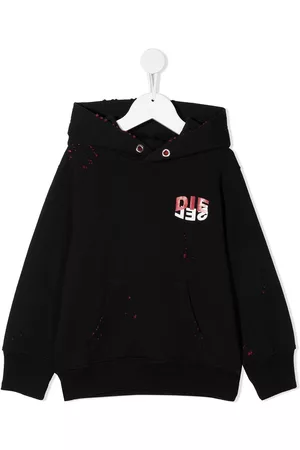 Diesel TEEN distressed logo print pullover hoodie