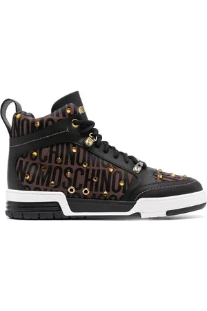 Moschino Men Sneakers - Jacquard crystal-embellished sneakers