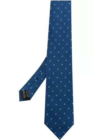 Tom Ford Men Bow Ties - Polka dot-embroidered silk tie