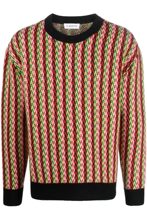Lanvin Men Jumpers - Chevron-motif jumper