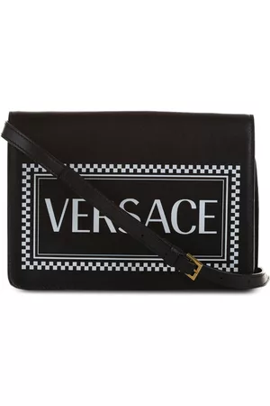 VERSACE Women Shoulder Bags - 90s Vintage Logo leather crossbody bag