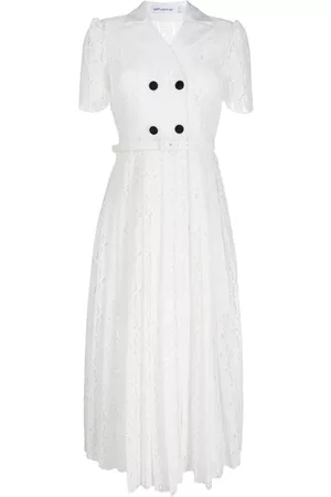 Self-Portrait Women Party Dresses - Double-breasted lace midi dress