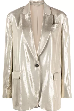 Brunello Cucinelli Metallic single-breasted blazer