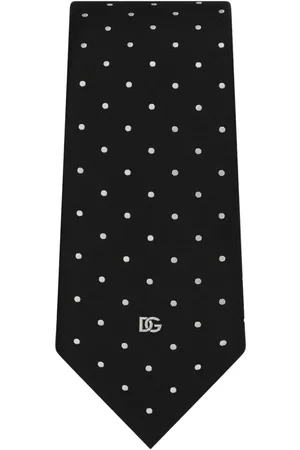 Dolce & Gabbana Men Bow Ties - Polka dot-print silk tie