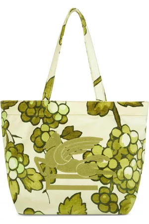 Etro Women Handbags - Berry-print velvet tote bag