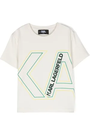 Karl Lagerfeld Kids quote-print long-sleeve poplin shirt - White