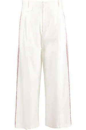 ZEUS+DIONE Tape-detail wide-leg trousers