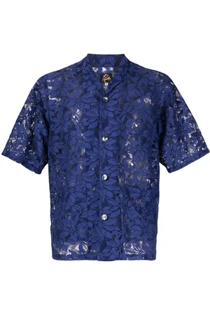 Pins & Needles Floral-lace button-up shirt