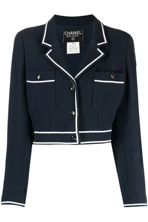 CHANEL 1995 CC-button cropped jacket