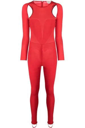 Alexander McQueen Cut-out long-sleeve jumpsuit