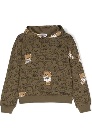 Moschino Teddy Bear-print cotton hoodie