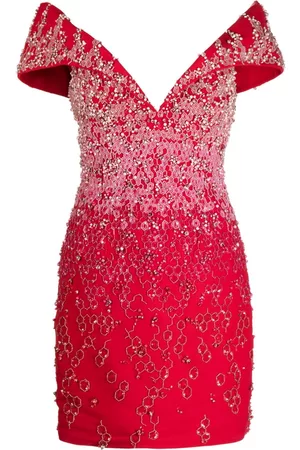 Saiid Kobeisy Canton beaded off-shoulder dress
