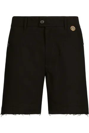 Dolce & Gabbana Frayed-hem twill bermuda shorts