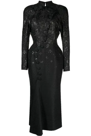 Saiid Kobeisy Brocade-effect long-sleeve dress