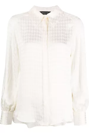 Fabiana Filippi Houndstooth-pattern long-sleeved shirt