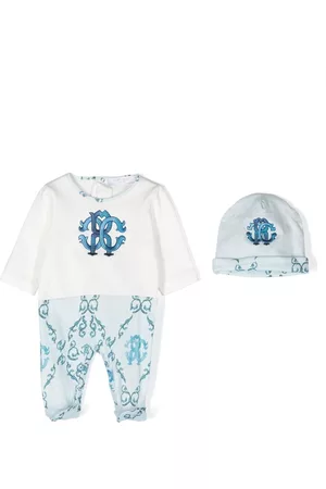 Roberto Cavalli Logo-print babygrow set