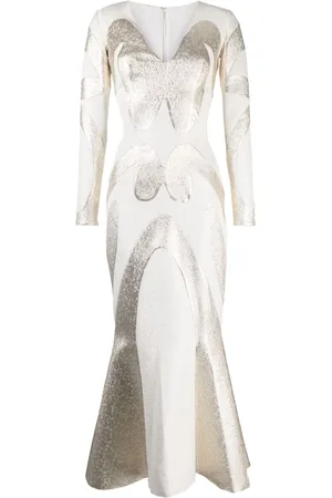Saiid Kobeisy Brocade-effect long-sleeve dress