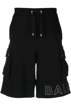 Balmain Logo-print cotton cargo shorts