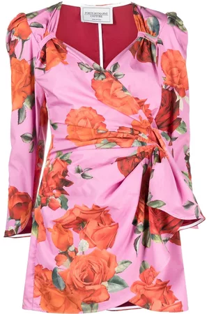 Forte Dei Marmi Floral-print drape-detail dress
