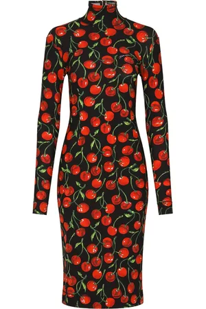 Dolce & Gabbana Cherry-print midi dress