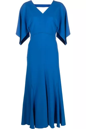 Victoria Beckham Draped-sleeve midi dress