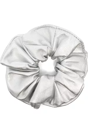 Manokhi Metallic-finish leather scrunchie