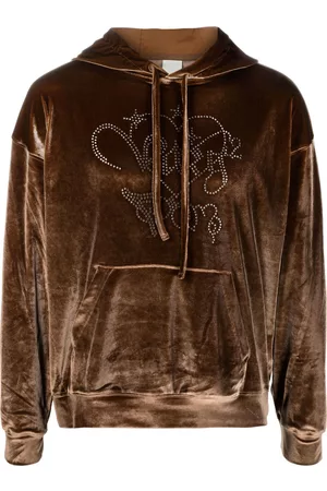PAM PERKS AND MINI Varg 2.0 velour drawstring hoodie