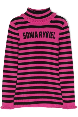 Sonia Rykiel Enfant Logo-intarsia striped jumper