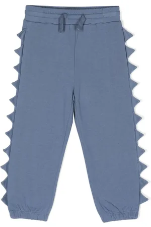 Stella McCartney Dinosaur-spike appliqué cotton track pants
