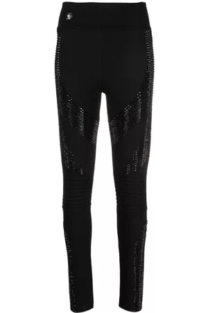Philipp Plein Rhinestone-embellished high-waisted leggings
