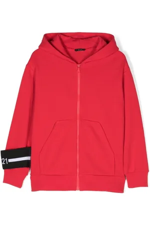 Nº21 Logo-print zip-up sweatshirt