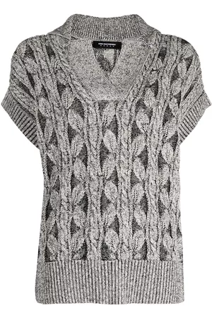 Kiko Kostadinov Chunky-knit V-neck top