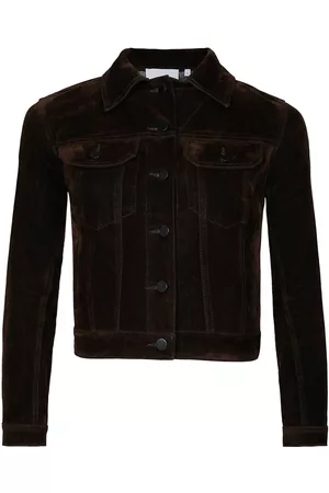 RTA Jean logo-embroidered velvet jacket