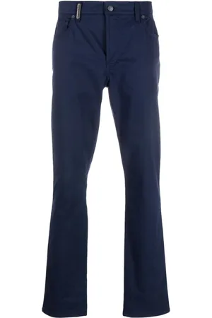 Moschino Logo-plaque straight-leg trousers