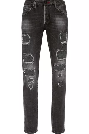 Philipp Plein Distressed low-rise skinny jeans