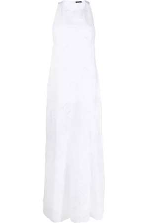 Kiton Perforated-detailed maxi dress