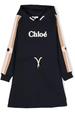 Chloé Appliqué-logo cotton dress
