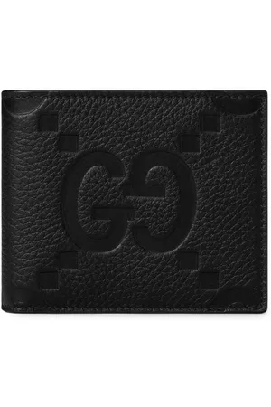 Jumbo GG money clip in black leather