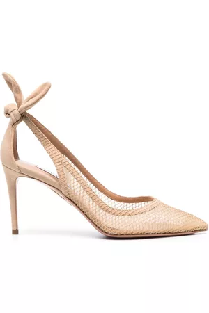 Aquazzura 85mm bow tie pumps