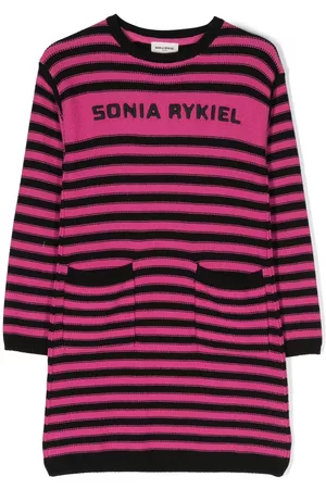 Sonia Rykiel Enfant Striped long-sleeve knitted dress