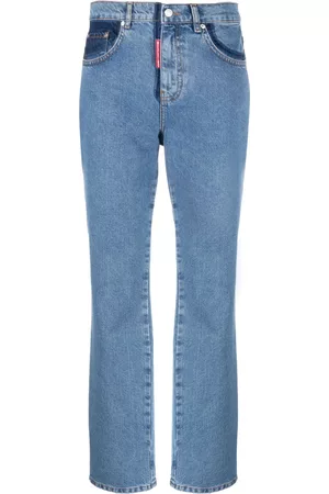 Moschino Two-tone straight-leg jeans