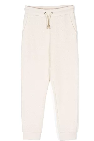 Michael Kors Monogram-pattern terry-cloth jogging bottoms