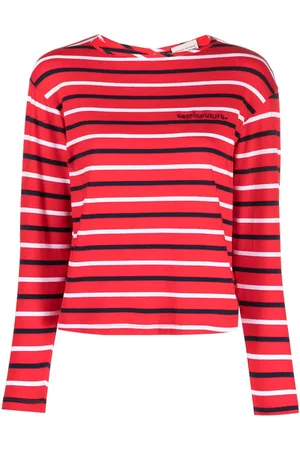 SEMICOUTURE Stripe-print cotton T-shirt
