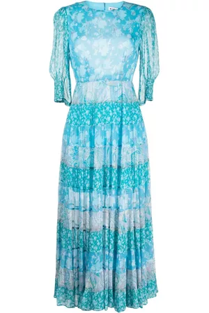 RIXO London Agyness mix-print tiered dress