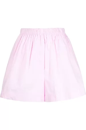 Kika Vargas Wide-leg cotton shorts
