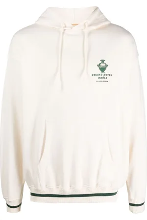 Drôle de Monsieur Logo-print cotton drawstring hoodie