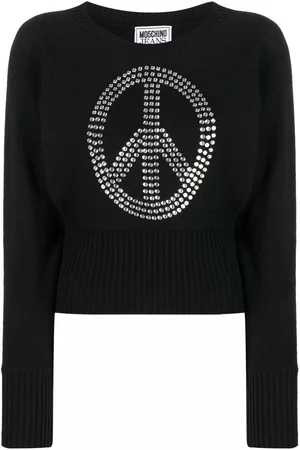 Moschino Studded Peace Symbol sweater