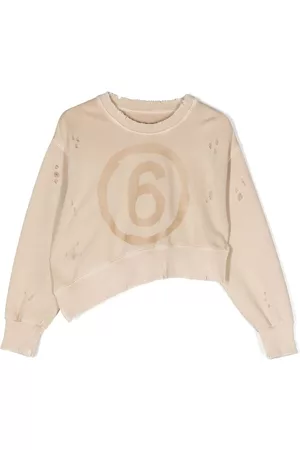 Maison Margiela Distressed asymmetric sweatshirt